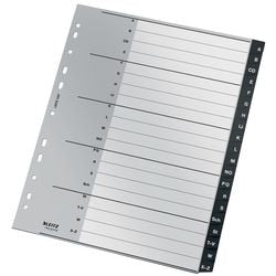 Leitz Recycling-Index 1207 A4 Maxi CO2 Neutralschwarz 20 Register 11-Loch 90 % recycelt