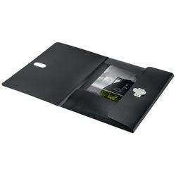 Leitz Recycle-Ordner mit 3 Klappen, A4, CO2-Neutralschwarz, 80 % recycelter Kunststoff