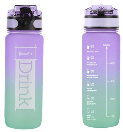 Itotal idrink Tritan-Flasche 750 ml Lila und Aquamarin Trinkflasche Lila und Aquamarin 7,2×7,2×23,7cm
