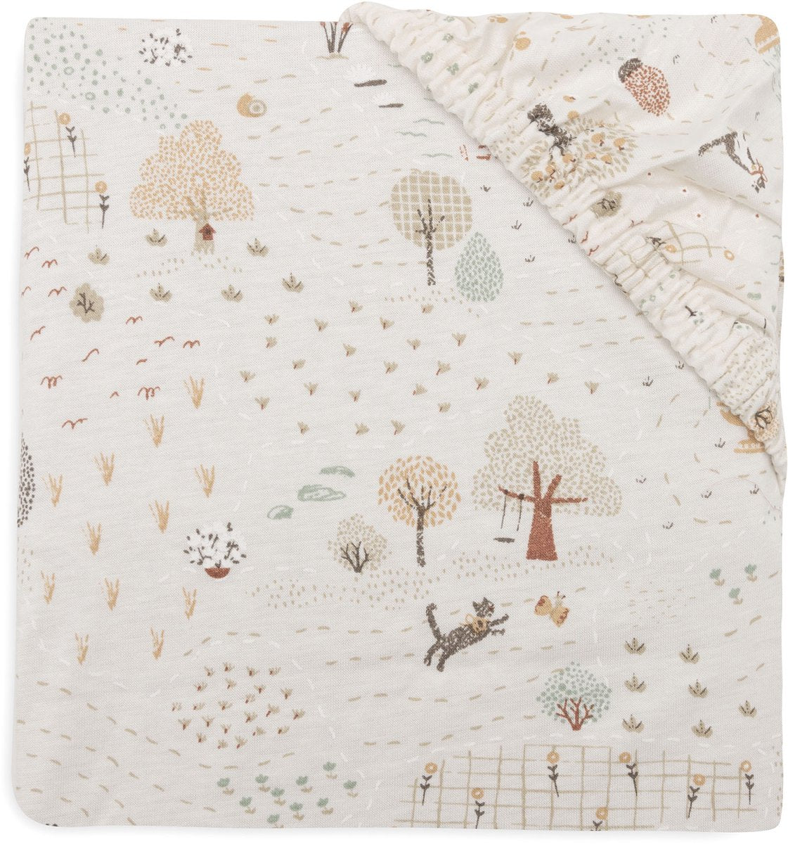 Jollein Spannbettlaken für Bett – 60 x 120 cm – Jersey – Tiny Park