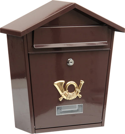 Vorel-Briefkasten braun mit 2 Schlüsseln – 370 x 320 x 105 mm