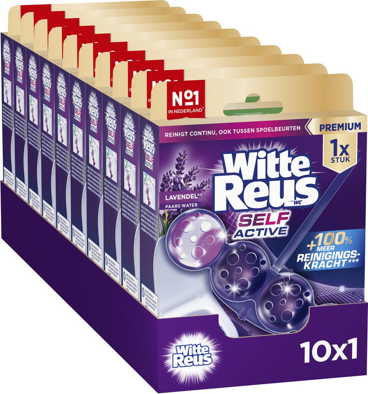 Weißer Riese selbstaktiver Lavendel 50gr – Toilettenartikel – Vorteilspackung – 10 Stück