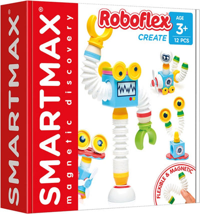 Smartmax Roboflex – Magnetroboter bauen – 12-teiliges Bauset mit flexiblen Stäben – Lernspielzeug für Vorschulkinder – ab 3 Jahren