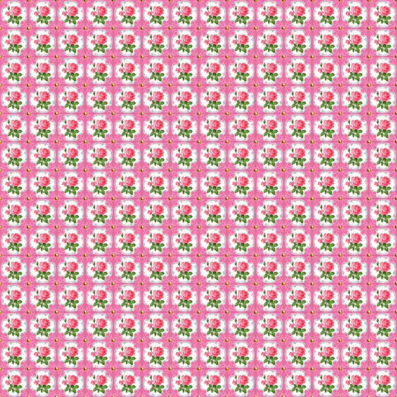 Vaessen creative • Baumwollstoff in Kokosnusston, 45 x 50 cm, so süßes rosa Blumenmotiv
