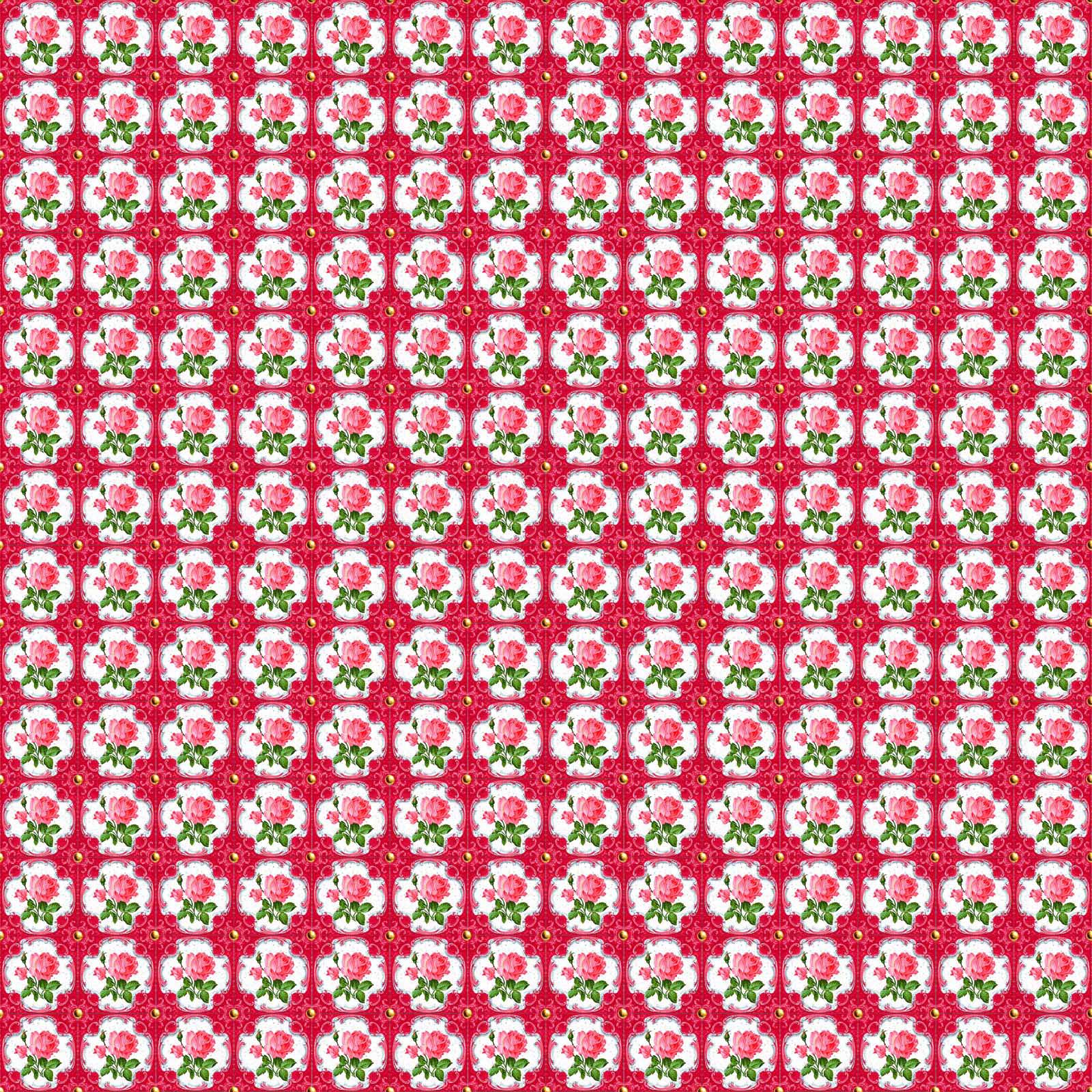 Vaessen creative • Baumwollstoff in Kokosnusston, 45 x 50 cm, so süßes rosa Blumenmotiv