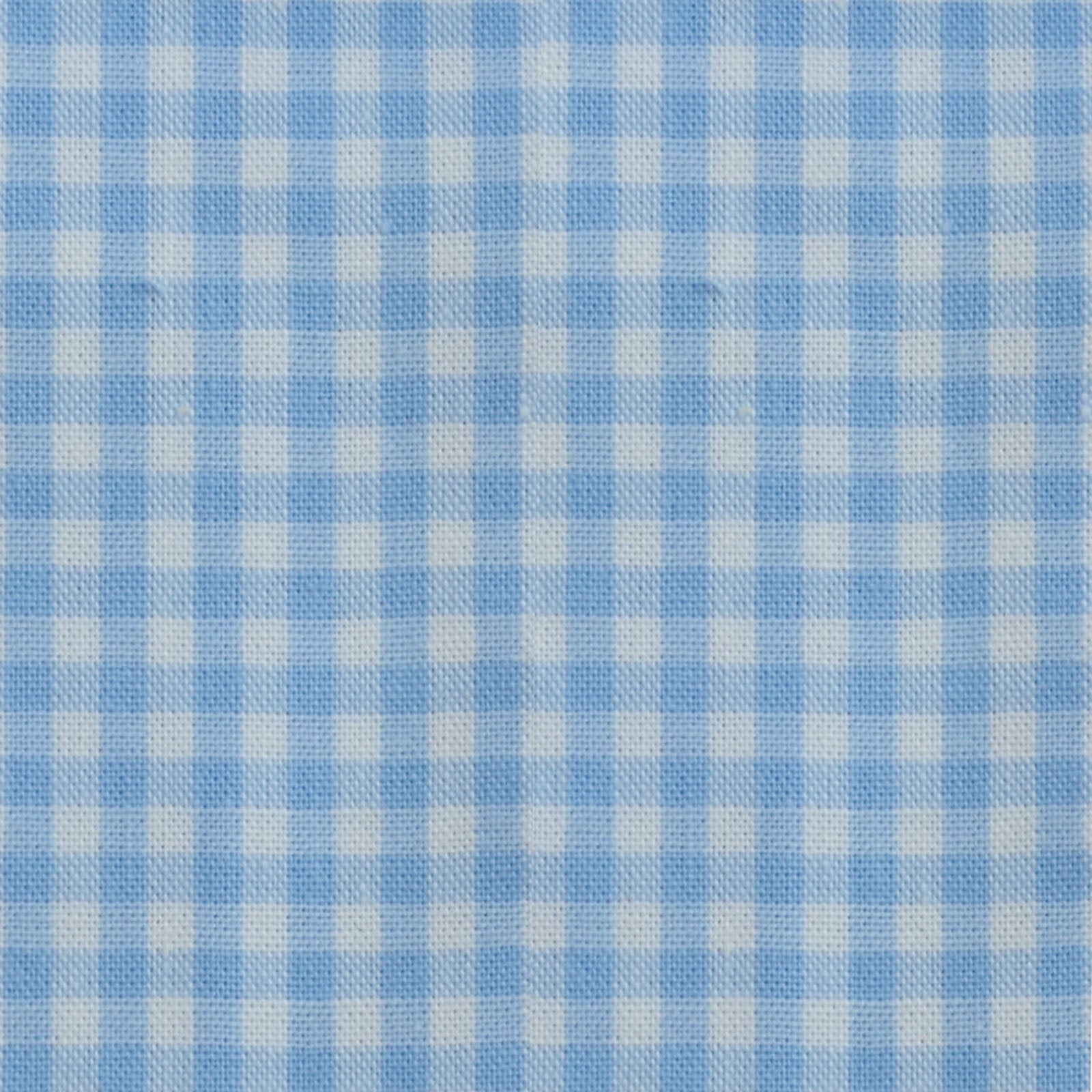Vaessen creative • Baumwollstoff in Kokoston, 45 x 50 cm, einfaches hellblaues Karomuster