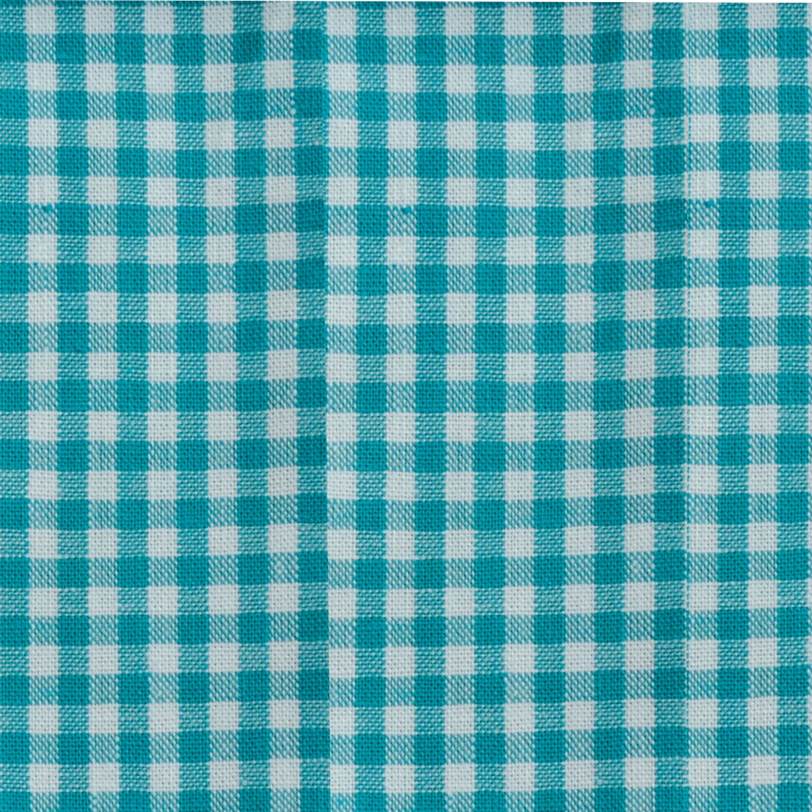 Vaessen creative • Baumwollstoff in Kokoston, 45 x 50 cm, Basic-Türkis-Karomuster