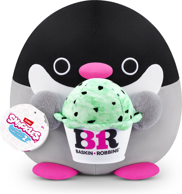 Snackles-Serie 2 – Pinguin-Penelope mit Beckenrobbin – 20 cm von Zuru