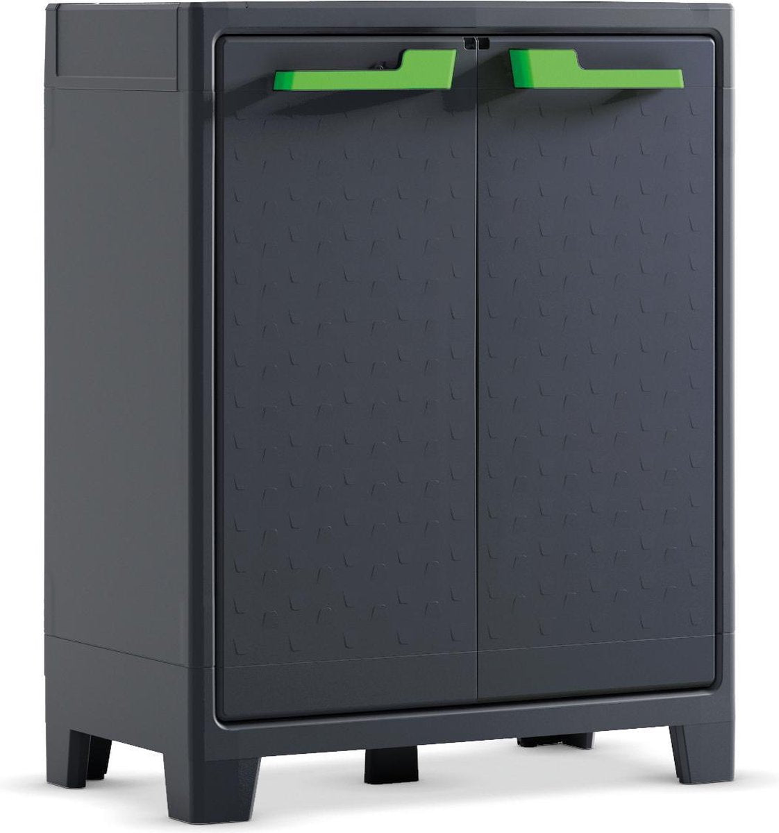 Keter Moby niedriger Schrank – 2 Regale – 80 x 44 x 100 cm – Anthrazit