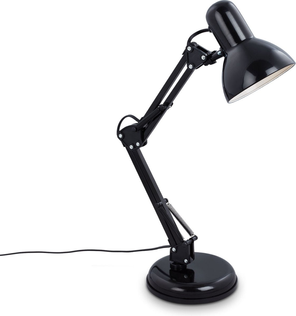 Briloner - schwarze Tischlampe - industrielle Schreibtischlampe - kippbares Retro-Metalldesign - E14-Fassung - exkl. Netzteil Lichtquelle