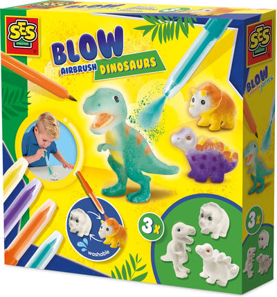 SES Blow Airbrush Stifte - Dinosaurier, 3st.