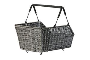 Basil Cento Rattan Look Mik - Fahrradkorb - auf der Rückseite - Brown