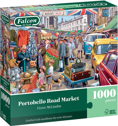 Falcon Puzzle Portobello Road Market 1000 Teile Puzzle aus Pappe.