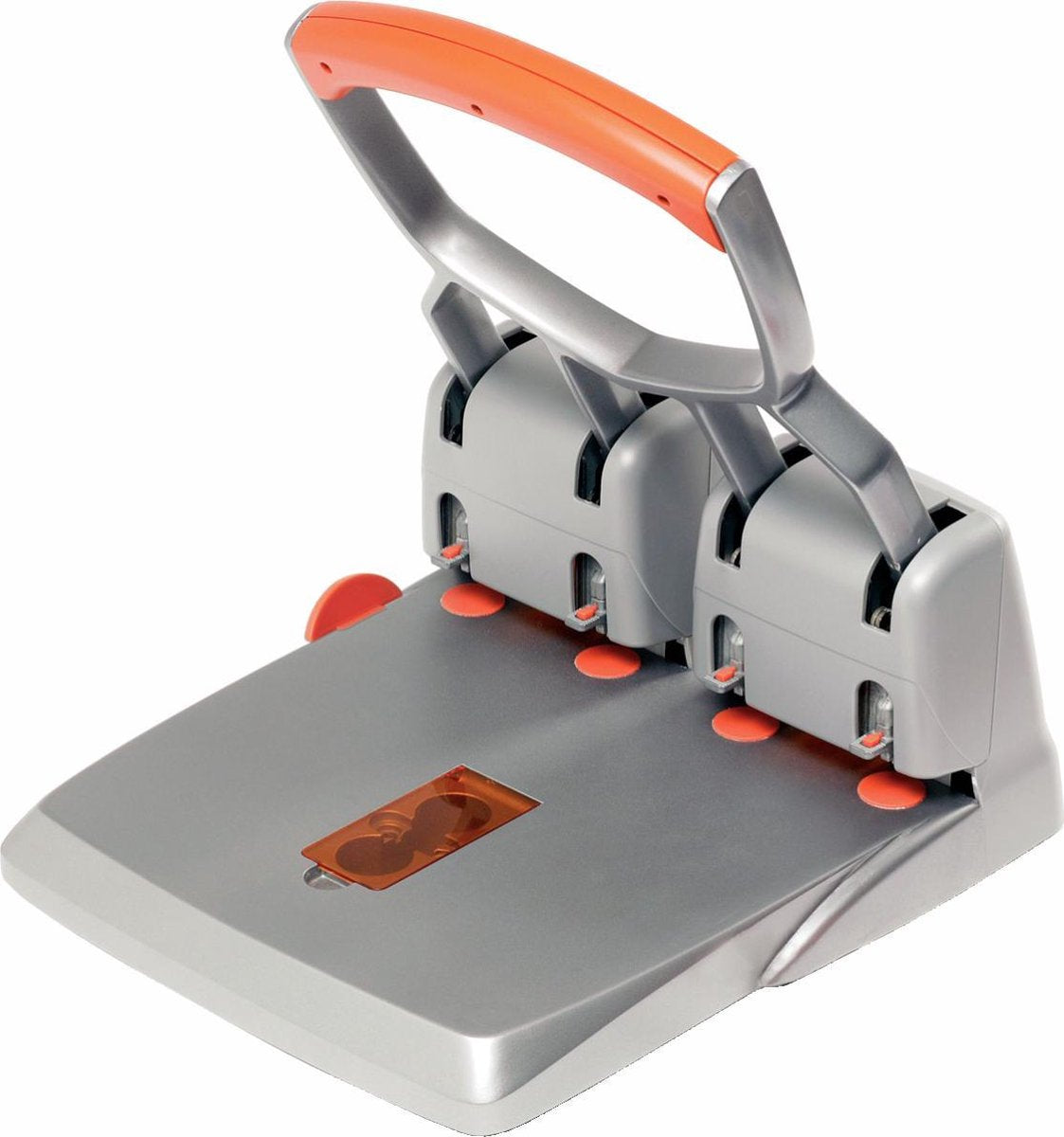 Rapid Supreme Heavy Duty Locher HDC150 4-Loch – stanzt bis zu 150 Blatt – Silberorange