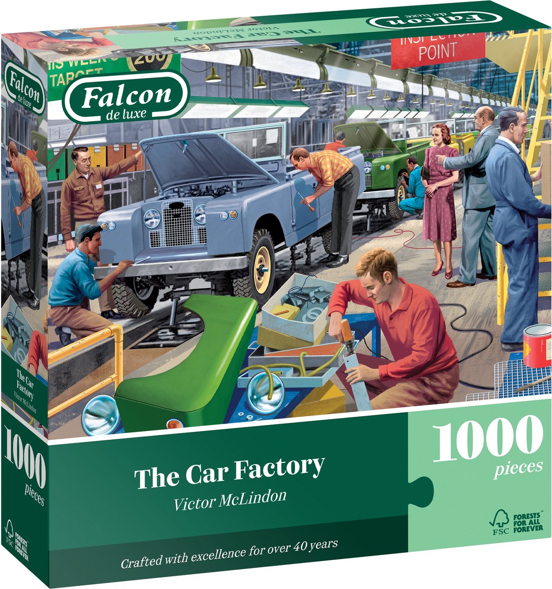 Falcon Jumbo-Puzzle, Autofabrik, 1000 Teile, Qualitätspuzzle.