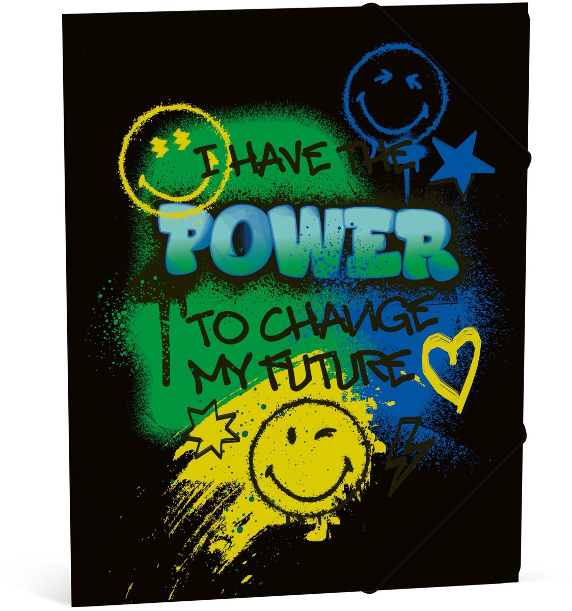 Smileyworld Smiley World Elasto-Ordner – Schwarz