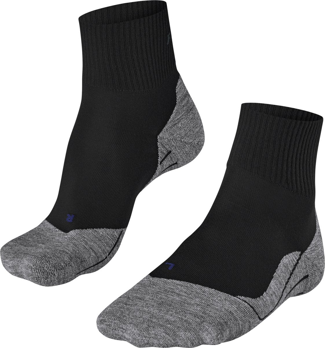 Falke TK5 Cool Short Anti-Blister dünne Lyocell-Funktionsmaterial Wandersocken Herren Schwarz - Größe 42-43