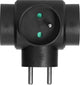 Orno - Verlängerungsstecker - 3-fach - schwarz - 2p+z