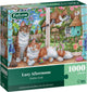 Falkenkatzen-Puzzle 1000 Teile – Lazy Afternoon-Puzzle aus Pappe.