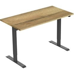 Euroseats Schreibtisch schwarz, Eiche b000bl120nat 80 x 750-1235 x 120 mm