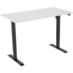 Euroseats Schreibtisch schwarz, weiß b000bl140wht 80 x 750-1235 x 140 mm