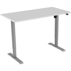 Euroseats Schreibtisch grau, weiß b000gr140wht 80 x 750-1235 x 140 mm