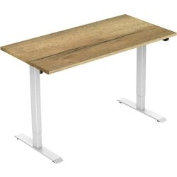 Euroseats Schreibtisch weiß, Eiche b000wh120nat 80 x 750-1235 x 120 mm