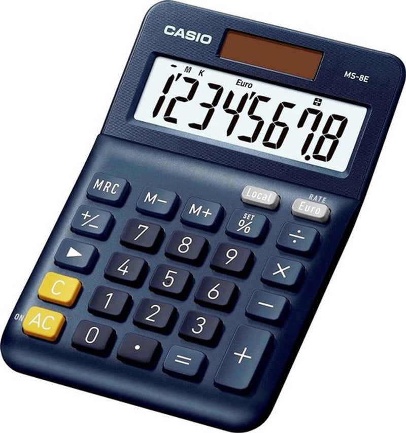 Casio Tischrechner MS-8e 8-stelliges Display blau