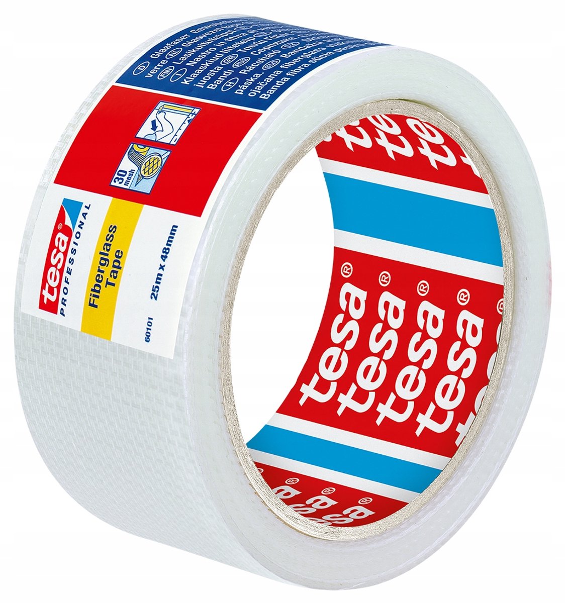 Tesa – Glasfaserband für Gipskarton – 25 m x 48 mm
