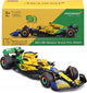 Bburago f1 mclaren mcl38 2024 modellauto mit helm norris senna lackierung spielzeugauto.
