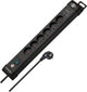 Brennerstuhl premium-line Steckdosenleiste mit USB | 6-fach | schwarz | 3m h05vv-f 3g1,5 | fr be - 1951164602
