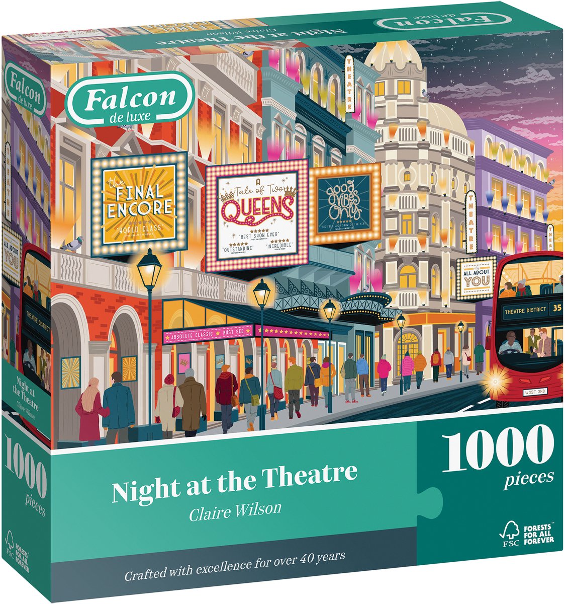 Falcon-Puzzleabend im Theater, 1000-teiliges Puzzle für Erwachsene.