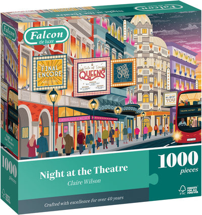 Falcon-Puzzleabend im Theater, 1000-teiliges Puzzle für Erwachsene.