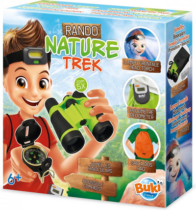 Buki France Buki – Natur – Entdecken Sie die Natur – bereit für ein Abenteuer in der Natur – Fernglas, Kompass, Stirnlampe, Schrittzähler