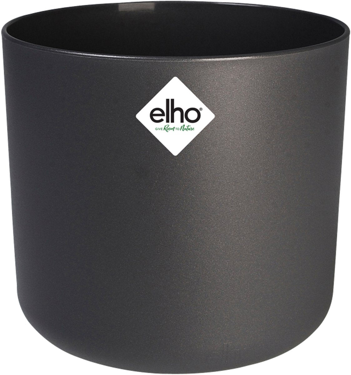 Elho b.for Soft Round 18 – Blumentopf für den Innenbereich – 100 % recycelter Kunststoff – ø 18,3 x H 16,7 cm – Anthrazit
