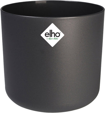 Elho b.for Soft Round 18 – Blumentopf für den Innenbereich – 100 % recycelter Kunststoff – ø 18,3 x H 16,7 cm – Anthrazit