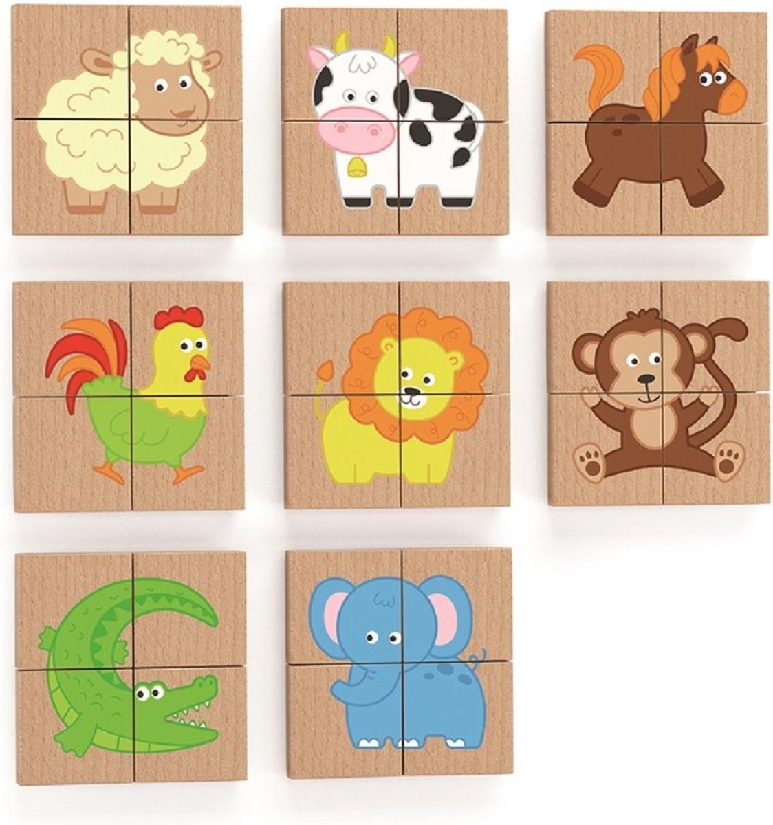 Vigatoys viga Toys Magnetpuzzle Tiere Junior Holz 32-teilig