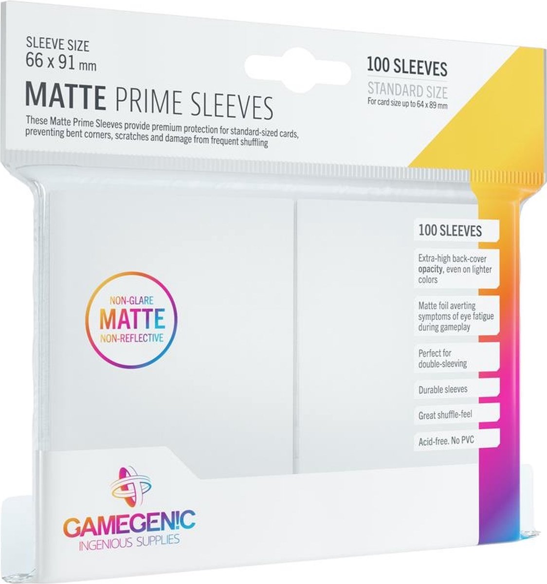 Gamegenic - Prime Sleeves mattweiß 100x