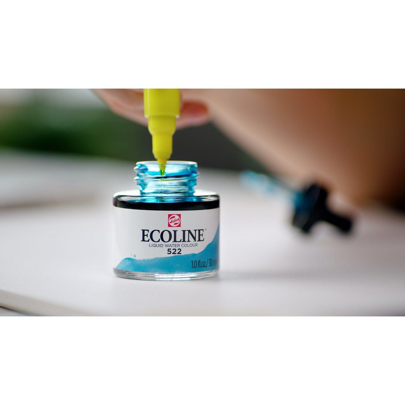 Ecoline • flüssige Aquarellflasche 30 ml Türkisblau 522