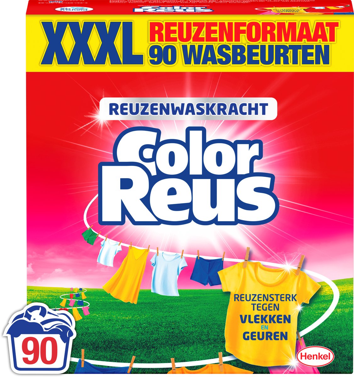Color Giant Waschpulver – Buntwäsche – 90 Waschgänge – Großverpackung