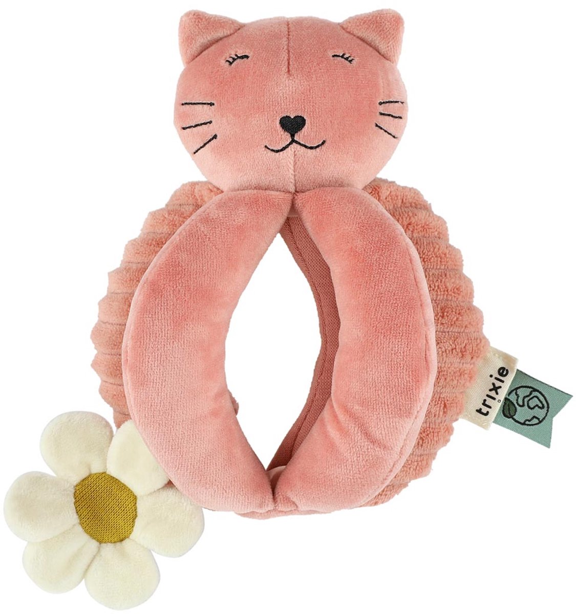 Trixie Greifling Baby Pink Mrs. Katze aus Bio-Baumwolle.