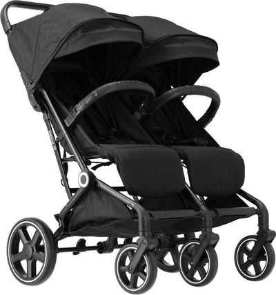 Deryan Luxury XP Twin Buggy XL – Doppelbuggy – Duobuggy – kompaktes Leichtgewicht – Schwarz