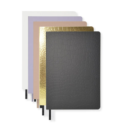 Kangaro-Notizbuch – reines Kroko-Design – A5 – Linie – 5 Stück, verschiedene Farben – k-pm610023skz