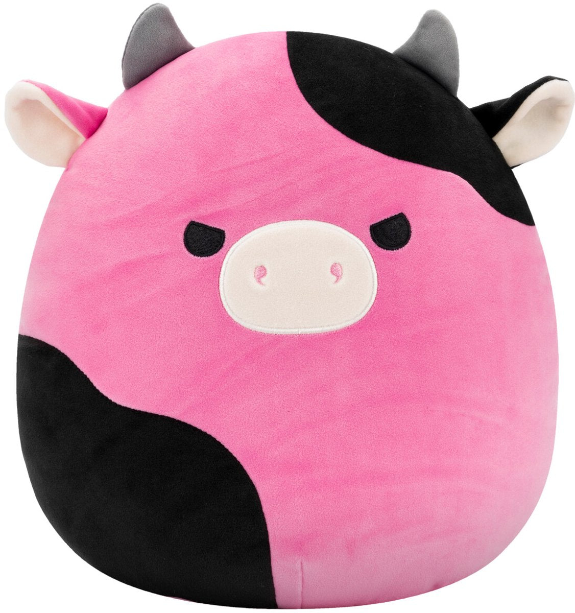 Squishmallows Kuscheltier Plüsch – schwarze und rosa Kuh, 30 cm