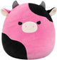 Squishmallows Kuscheltier Plüsch – schwarze und rosa Kuh, 30 cm