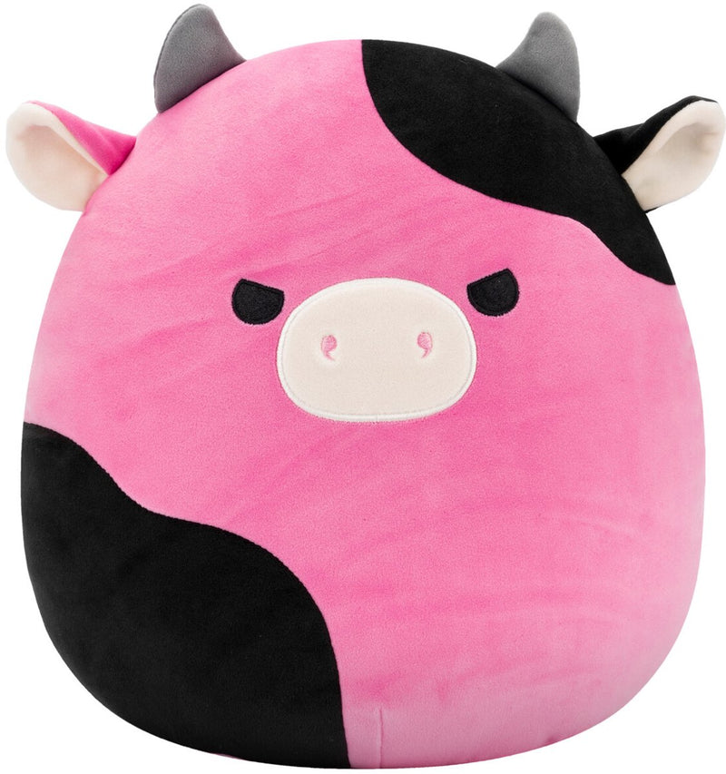 Squishmallows Kuscheltier Plüsch – schwarze und rosa Kuh, 30 cm