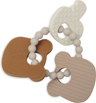 Jollein - Silikon-Beißring - Baby-Beißringe - 15x11x1cm - Teddybär