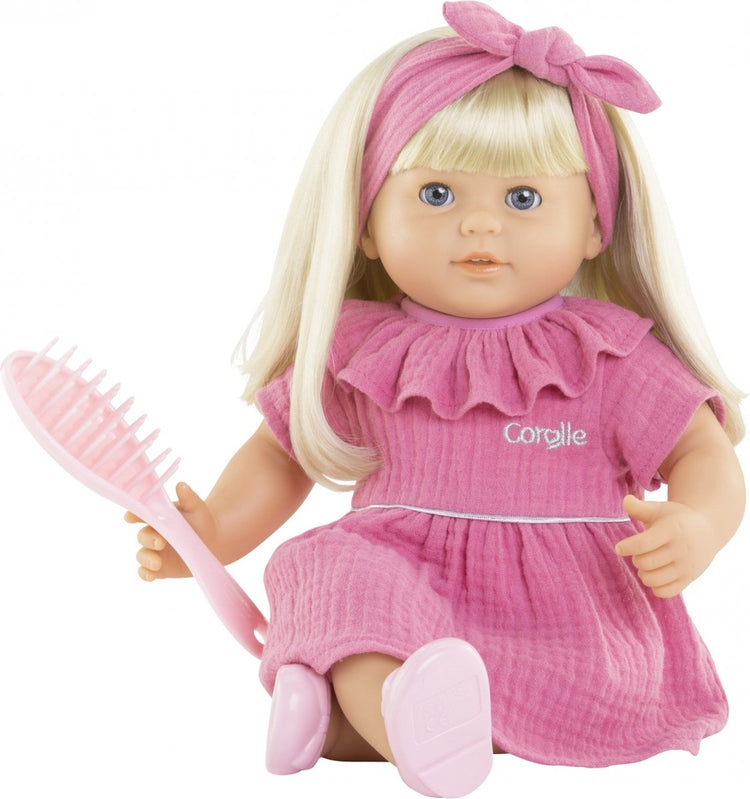 Corolle Mon Grand Poupon Babypop mit langem Haar Jade, 36 cm