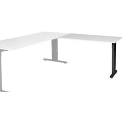 Ausziehtisch Schaffenburg lin-pla126-lrz-m25 120x60x65-85cm grau, schwarz