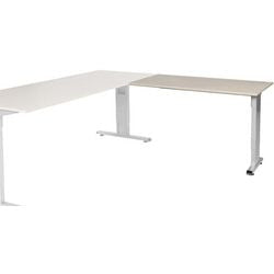 Ausziehtisch Schaffenburg lin-pla126-roba-m25 120x60x65-85cm Robson-Eiche, Silber